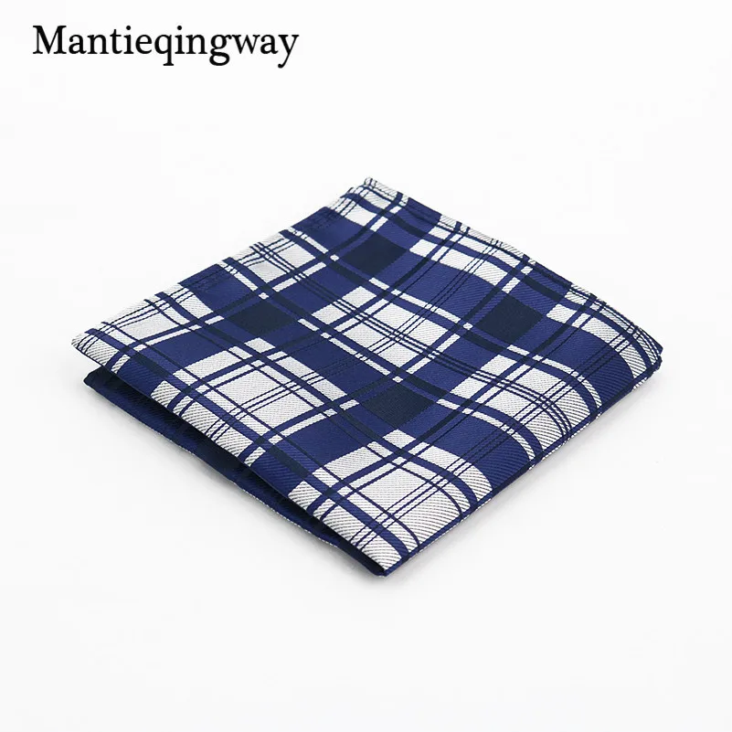 Mantieqingway полиэфир Hanky золото и черный Пейсли Для мужчин мода плед квадранные Карманные Платки для мужской костюм галстук платок