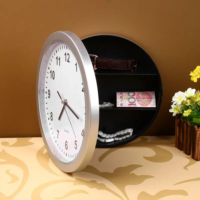 

House Storage Wall Clock Hidden Secret Home Decroation Office Security Safe Money Stash Jewellery Stuff Container Clock Creative