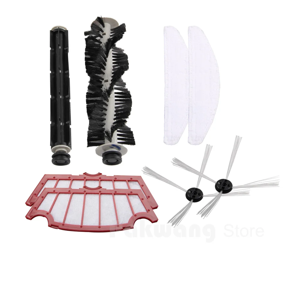 Robot Vacuum cleaner A320 Parts,Side brush ,rubber brush ,hair brush