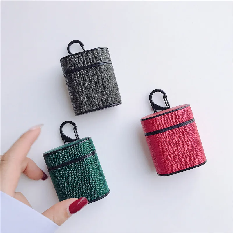 

Wireless Bluetooth Headset IOS Charging Box Leather Earphone Cover Protective Case for Iphone Airpods NEW Shape Skin Case