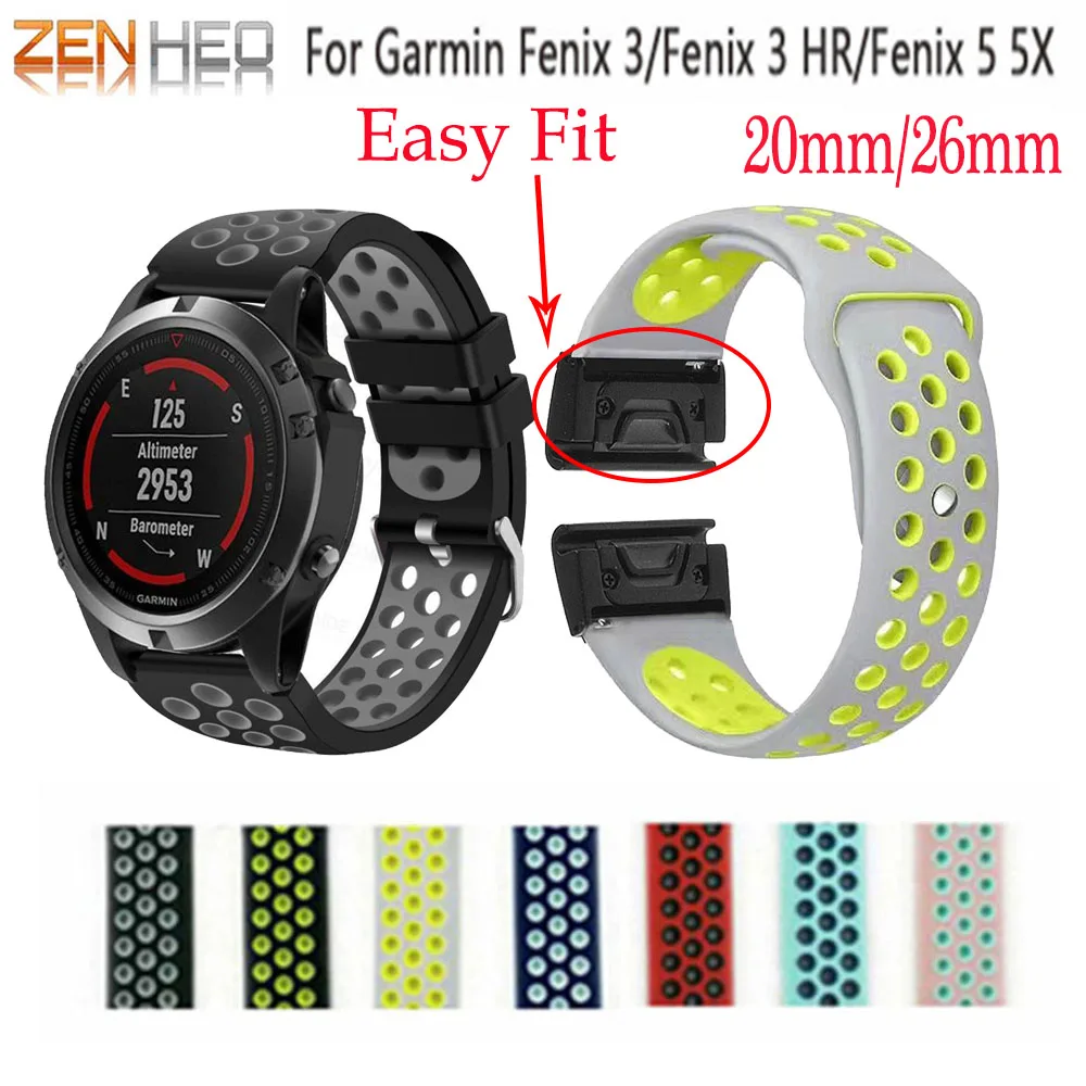 

26 Watchband for Garmin Fenix 5X 3 3 HR Smart Watch Quick Release Band Easy Fit Wrist Band Strap for Garmin Fenix 5X/5X Plus