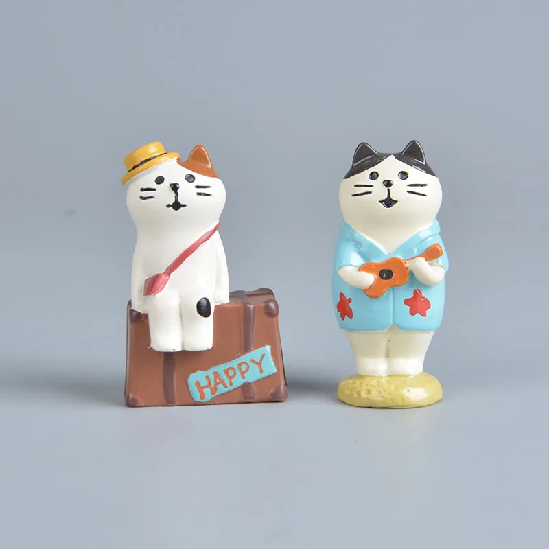 Koteta японская модель животных Decole кошка миниатюрные фигурки Смола Zakka ремесло