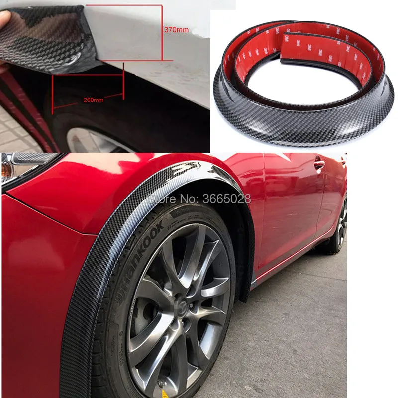 Universal Two Pcs* 150cm Car Fender Flares Extension Wheel Eyebrow