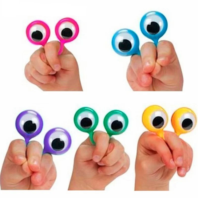 

Attractive Interactive Wiggle Eye Finger Puppets Plastic Rings Fun Funny Gadgets Interesting Toys For Children Kid Birthday Gift