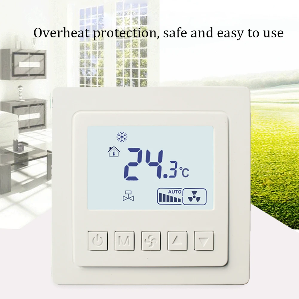 KKMOON Temperature Controller Central Air Thermostat Conditioning Switch Intelligent LED Touch