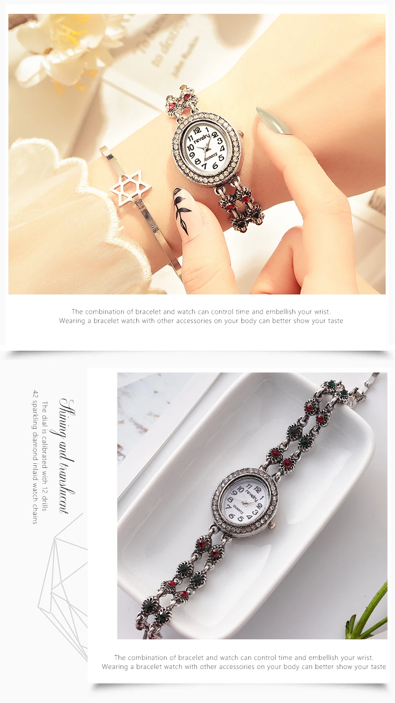 Ревелри женские часы брендовые роскошные часы Женские Серебряный браслет кварцевые женские часы на запястье лучший бренд класса люкс