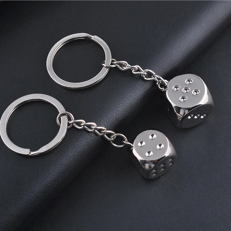 

devil's bones Key Chains galloping dominoes Keychain dice keychain lucky baby carrying small sieve gift