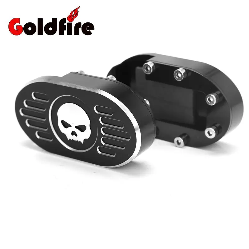 Skull CNC Billet Brake Pedal Pad Cover Footpeg for Harley Sportster