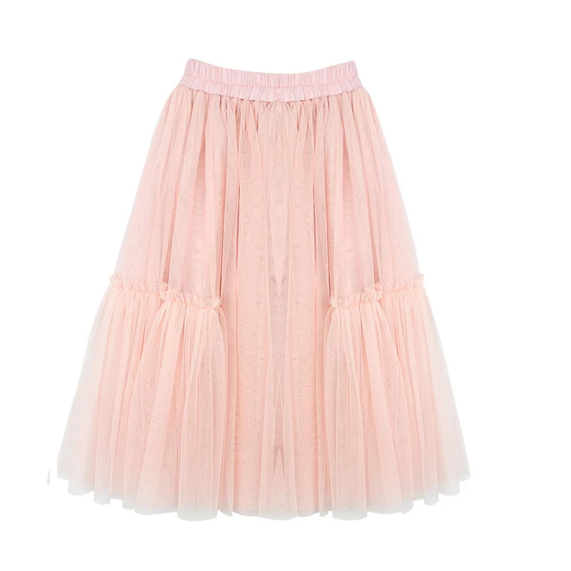 

100% Brand 2-12T Girls Pink Tutu Skirts Children Kids Fluffy Pettiskirt Long Girl Princess Lining Skirt Tulle Dance Skirts Tutu
