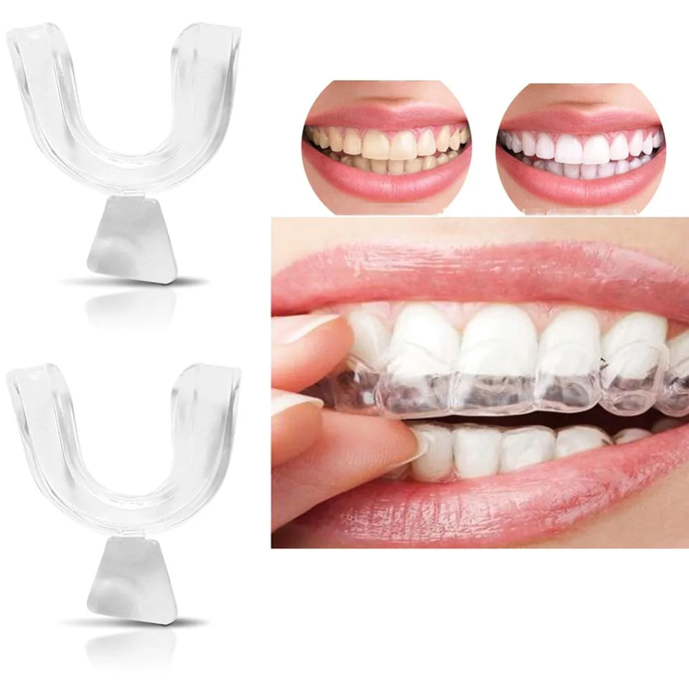 2 единицы Стоматологическая Капа Чехлы гибкие термоформовочные лотки контейнер в форме зубов крышка комплект для хранения для отбеливания зубов