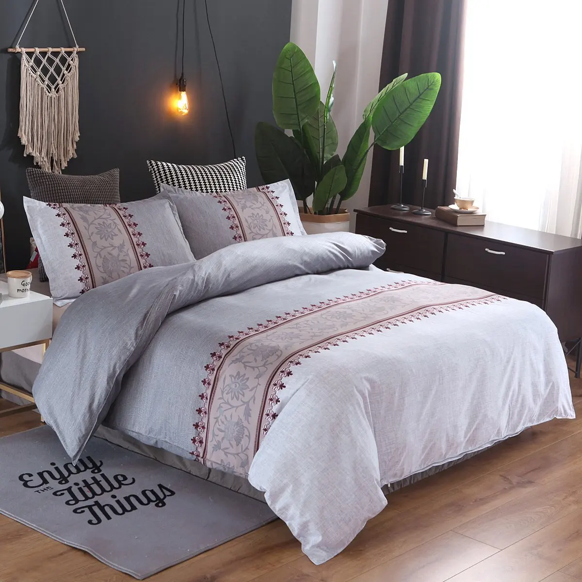 

WINLIFE American Countryside Style Bedding Sets Classical Pattern Duvet Cover