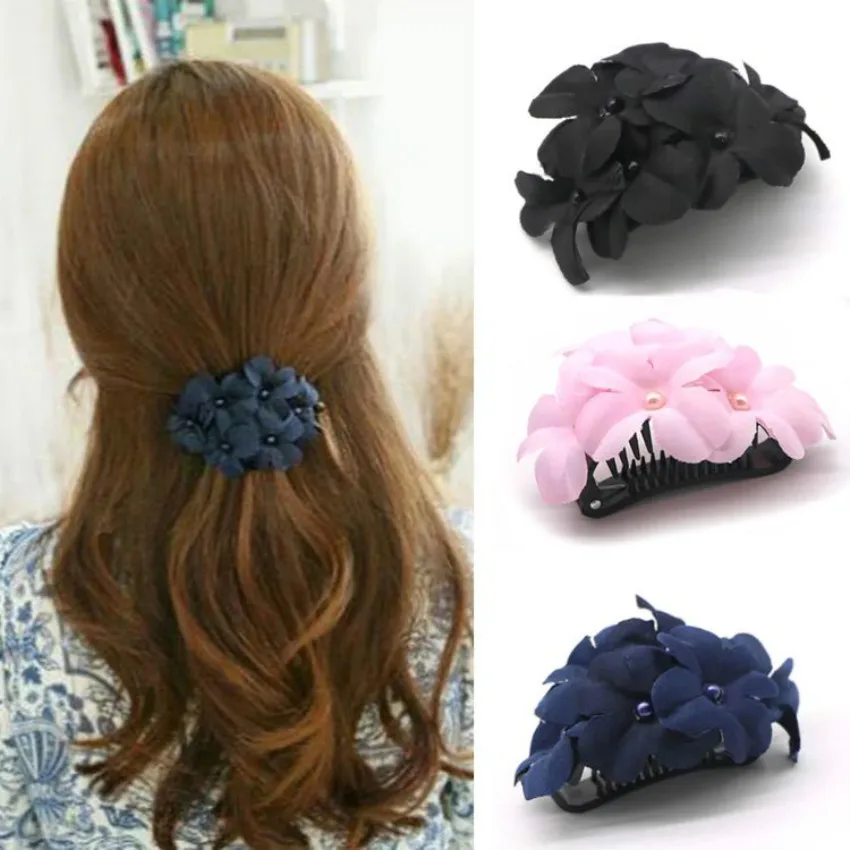 

Flower Hair Clips for Women Plastic Hairpins Barrettes Fashion Hair Accessories Hair Pins and Clips Floral Hairdresser Tool
