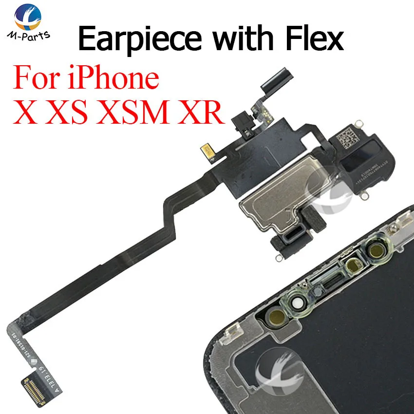 Original Earpiece For iPhone X XS XSM XR Max Speaker with Proximity Light Sensor Flex Cable