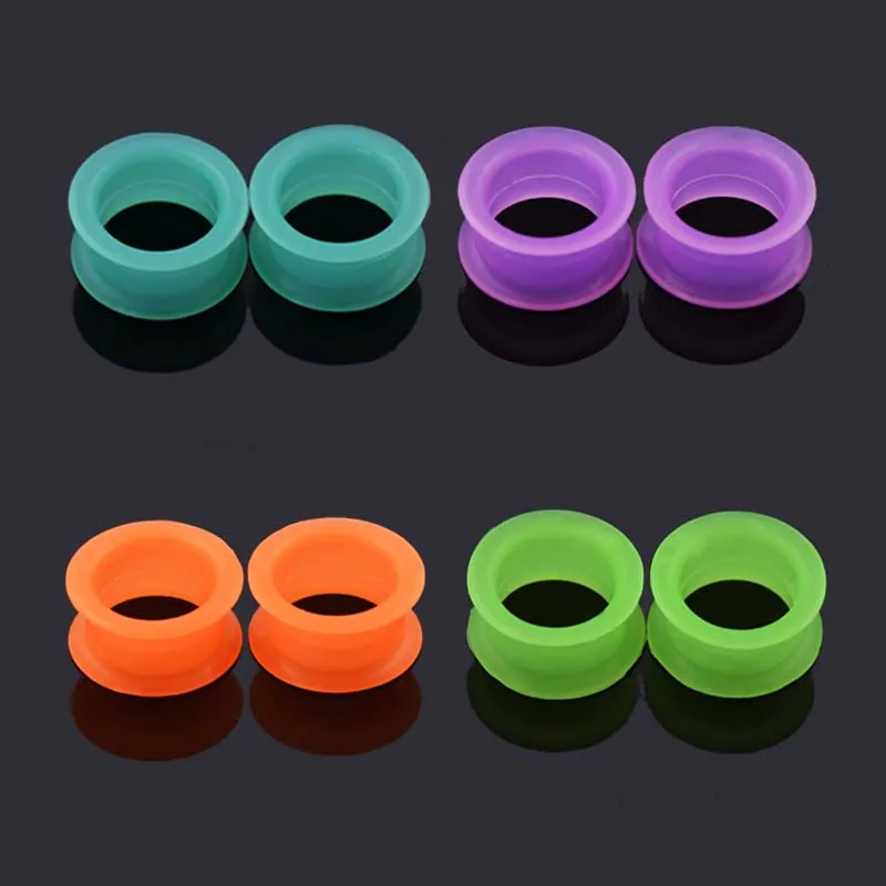 4pairs/colos Silicone Round Ear Tunnels Expander Piercings 3 25mm