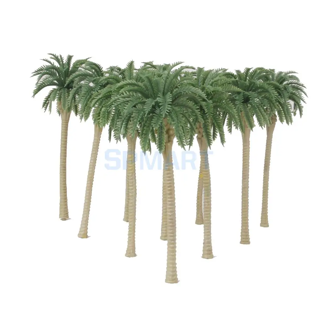 10 шт. зеленая модель кокосовых пальм 1/100 11 см 1/75 13 1/65 16 см|model trees|tree modelmodel palm tree |