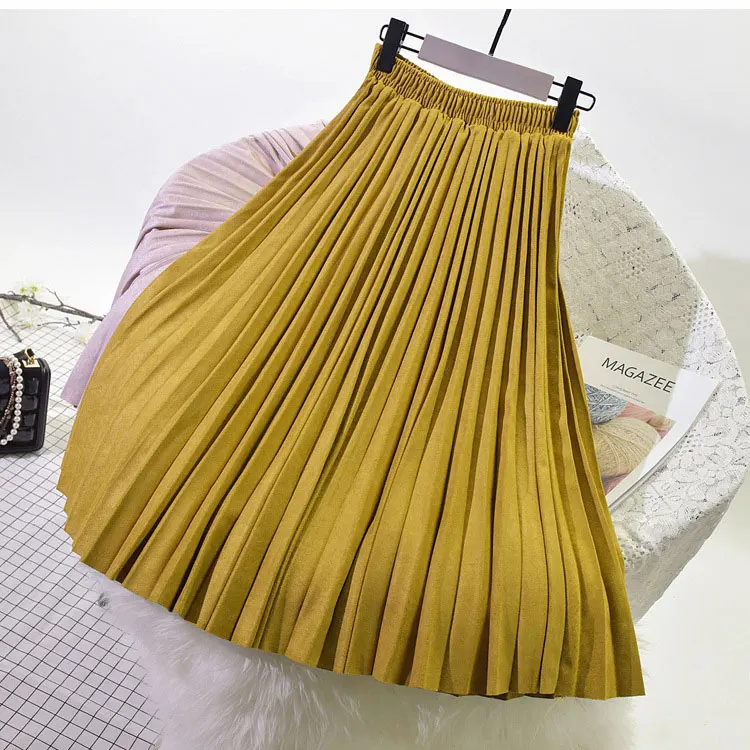 FREE SHIPPING 2021 Long Pleated Skirts OG0768