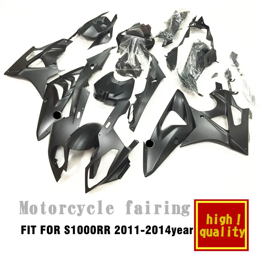 

free shipping for S1000RR 2012 2013 2014 Bright Black Aftermarket Motorcycle all black color Fairing (Injection Molding)