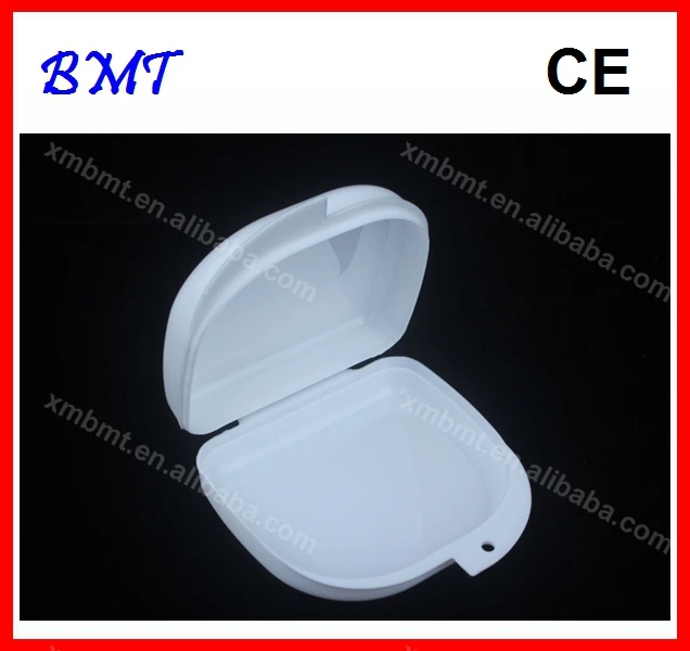 

10 pcs/lot Mouth Guard Case Dental Orthodontic Retainer Box Case Plastic Denture Tray Box Teeth Container Denture Box -- White