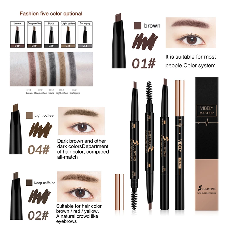 

EyeBrow Pencil Cosmetics Makeup Tint Natural Long Lasting Paint Tattoo Eyebrow Waterproof Black Brown Eye brow Makeup