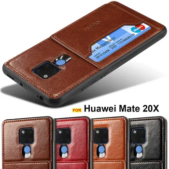 

For Huawei Mate 20X case Luxury PU Leather card holder stand Car Magnet case Mate 20 X cover Mate 30 pro case 20 Pro Lite cover
