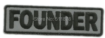 

3.5" REFLECTIVE FOUNDER MOTORCYCLE JACKET LEATHER VEST BIKER PATCH Embroidered Motorcycle Patch IRON ON Badge