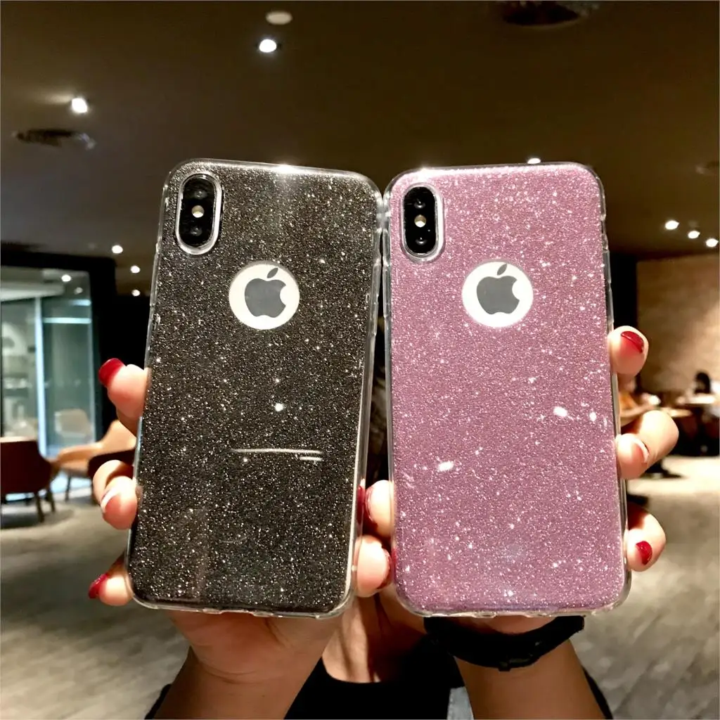 Блеск Чехол для iphone XS MAX XR X 6 6s 7 8 плюс Мягкий силиконовый из ТПУ сзади телефон LG