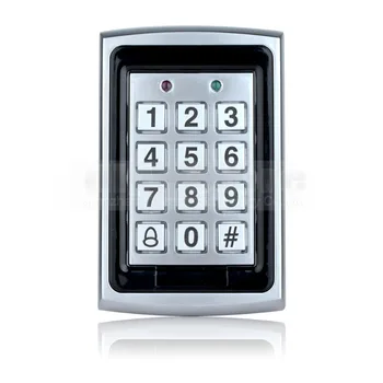 

DIYSECUR 125KHz RFID ID Card Reader Metal Keypad With Door Bell Button Door Access Control System +10 ID Key Fobs