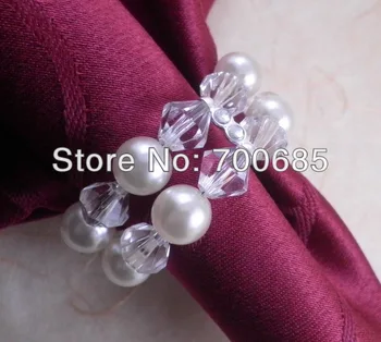 

clear beaded napkin rings,napkin holder