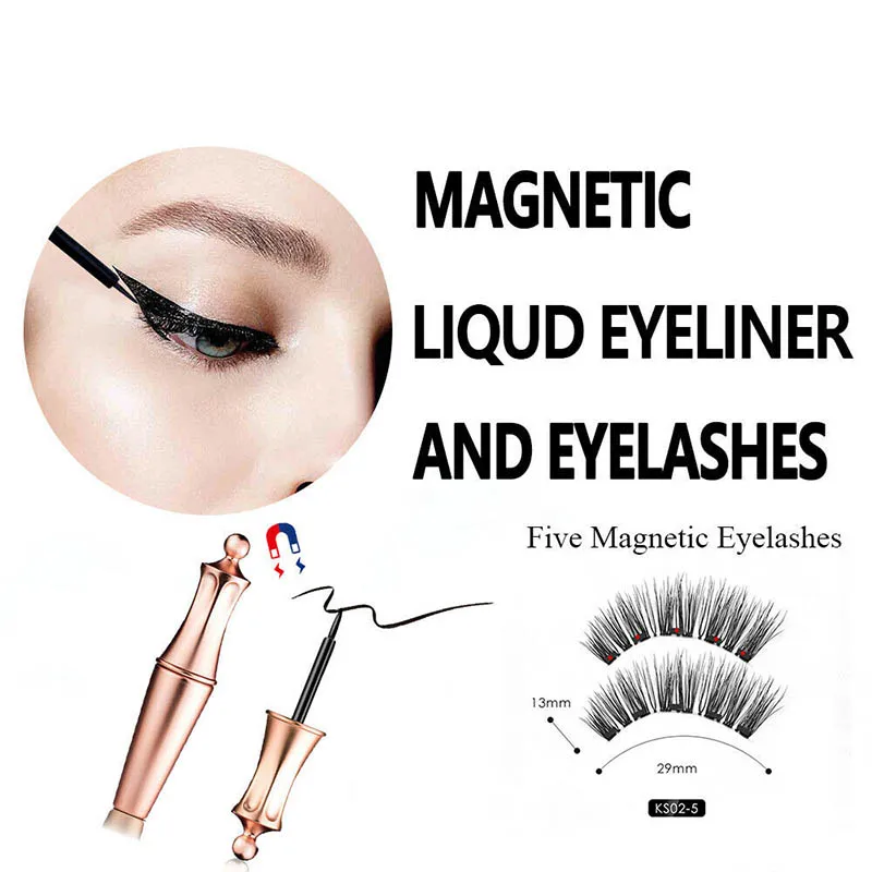 

2019 Magnetic Liquid Eyeliner with Magnetic False Eyelashes Easy to Wear Makeup Set SSwell