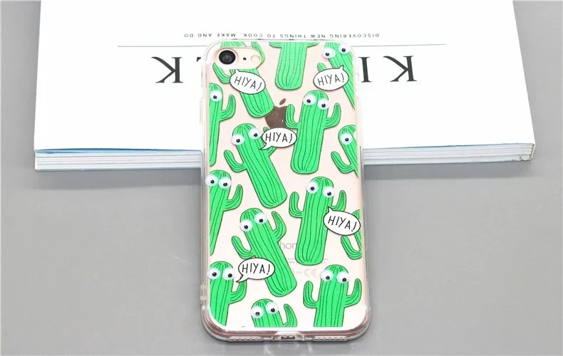 Luxury Soft 3D Cute Cartoon Eyes Move Mouse Cat French fries banana Popcorn Phone Case For iphone 7 6 6s Plus SE 5S Cover Back (3)