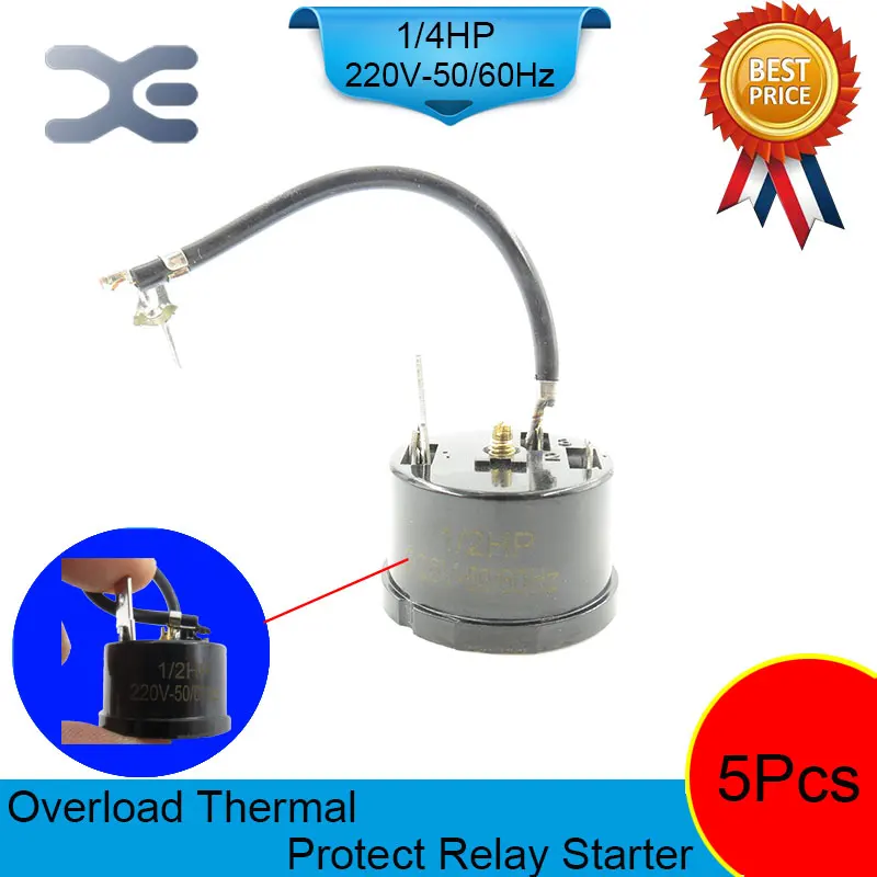 5 шт холодильник запасные части 1/2 HP компрессор для холодильника 220V 375W Защита от
