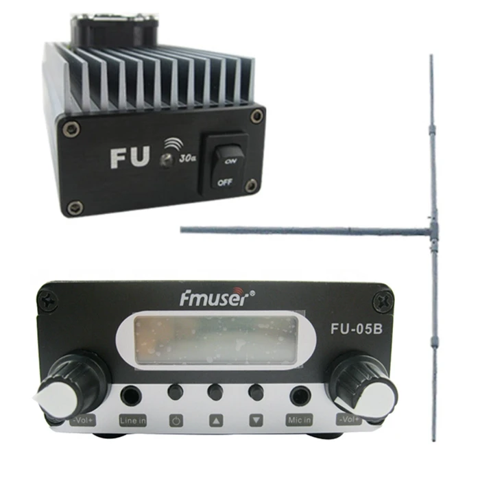 FMUSER FU-30A 30 Вт Профессиональный FM Усилитель мощности Набор для PLL fm-передатчик вещания+ FU-05B FM возбудитель+ 1/2 волновая дипольная антенна