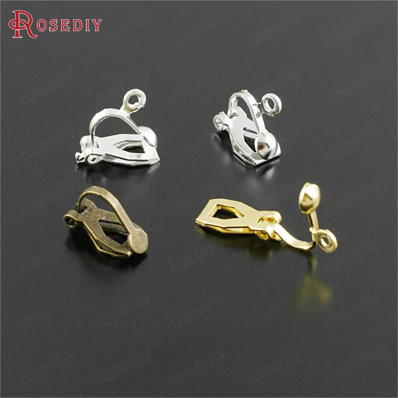 

Wholesale Height 12mm Iron Clip Earrings with a Hanging Hole Diy Jewelry Findings 50 pieces(A007)
