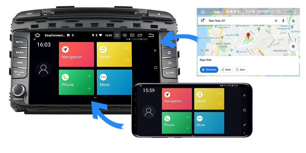 Best Belsee 9" IPS Screen Android 9.0 for Kia Sorento 2015 2016 Car Radio 4GB 8 Core Stereo Audio GPS Navigation Unit Autoradio DVD 5