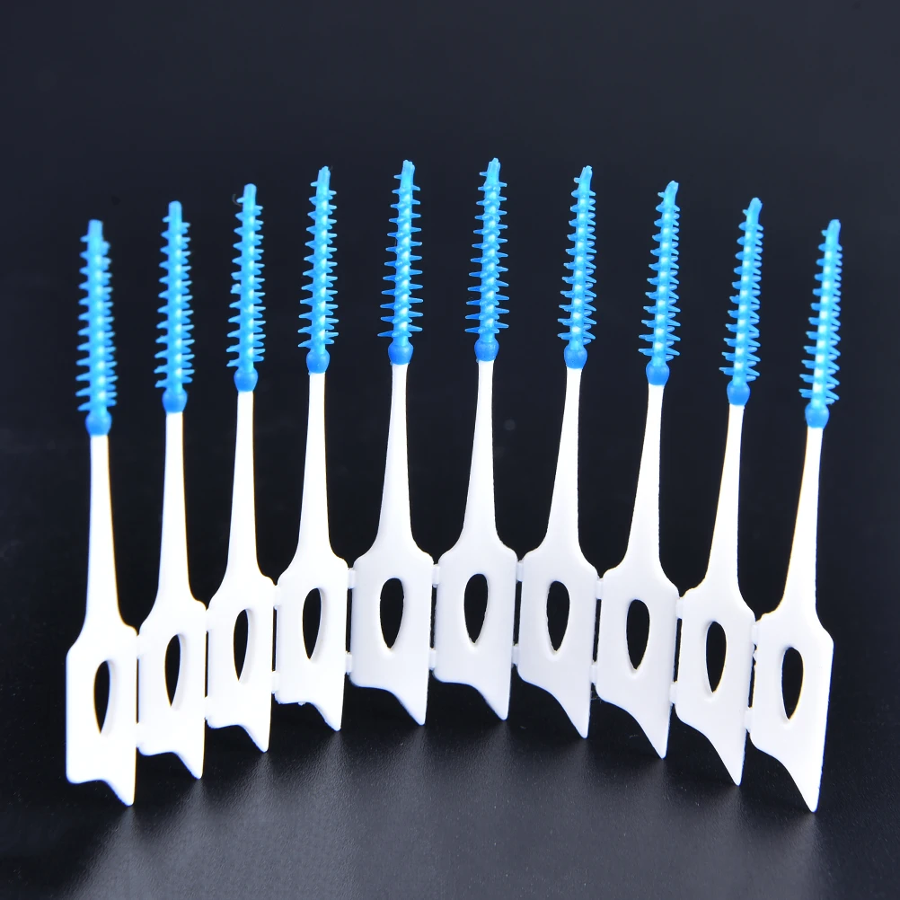 20pcs/set Oral Hygiene Toothpicks Adult Interdental Teeth Brushes Clean Soft Silicone Dental