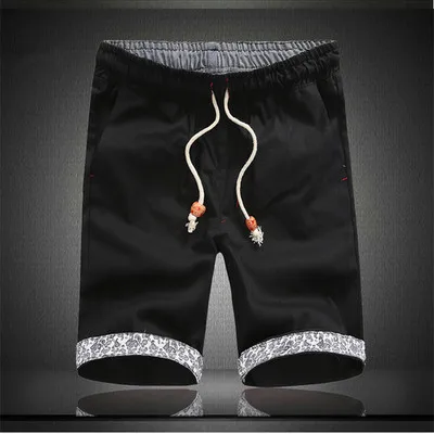 SHUJIN плюс Размеры шорты Для мужчин модные однотонные тренировки свободные шорты повседневные шнурок Карманы Уличная льняные шорты мужской