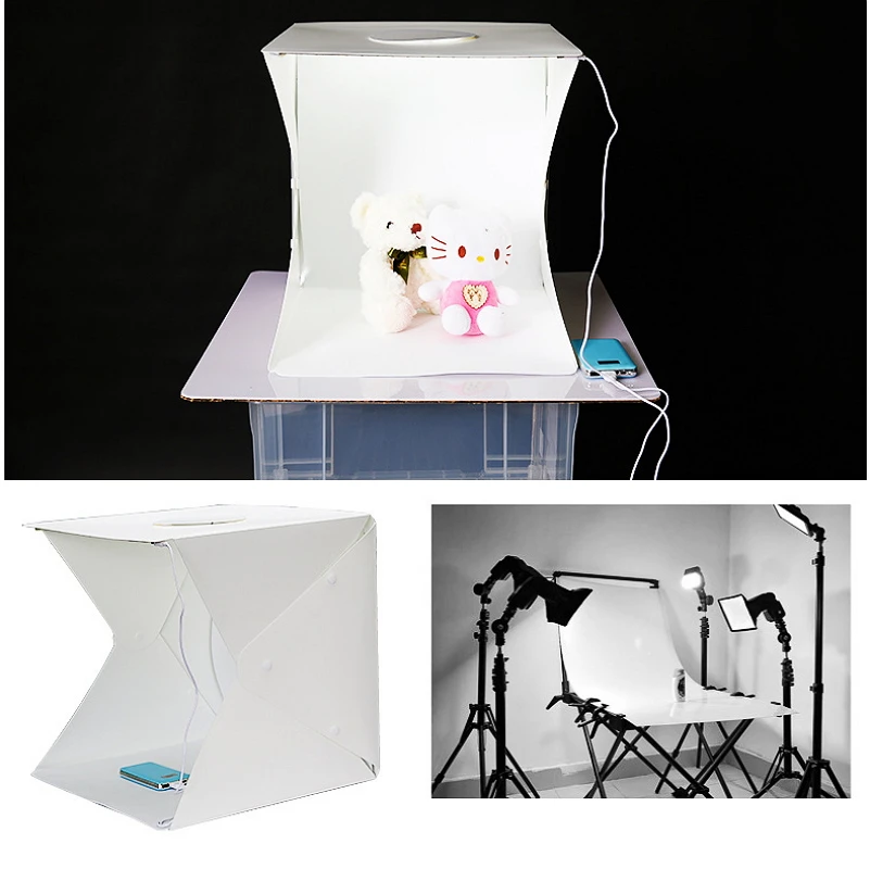 

Portable Photo Studio Soft Box LED Light Box Photo Studio Photography Backdrop Lighting Softbox Tent Kit TableTop Shooting Tool