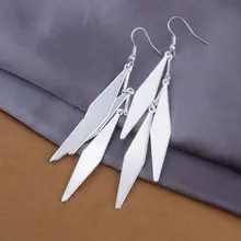 Estilo del verano fine silver plated pendientes 925-sterling-silver belleza joyería pendientes de gota para para SE318