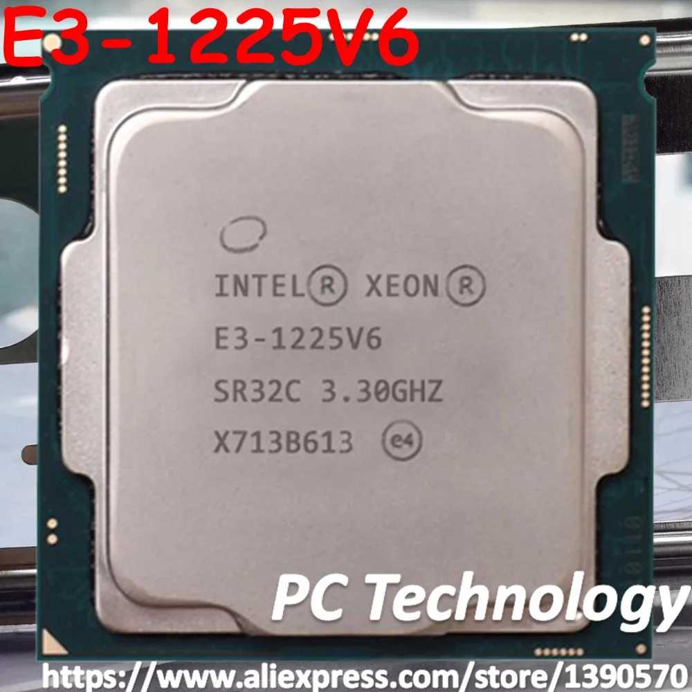 Процессор Intel Xeon E3-1225V6 3,30 ГГц 8 м 73 Вт LGA1151 E3-1225 V6 четырехъядерный процессор E3 1225 V6 E3 1225V6