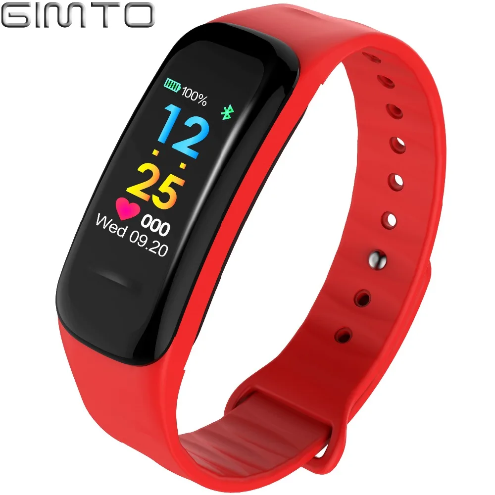 

GIMTO Men Women Sport Smart Bracelet Watch Bluetooth Clock Heart Rate Blood Pressure oxygen Sleep Monitor Pedometer Smart watch
