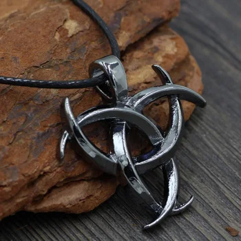 Viking Triple Horn Of Odin King Of Asgard Pendant Necklace  Viking Necklace