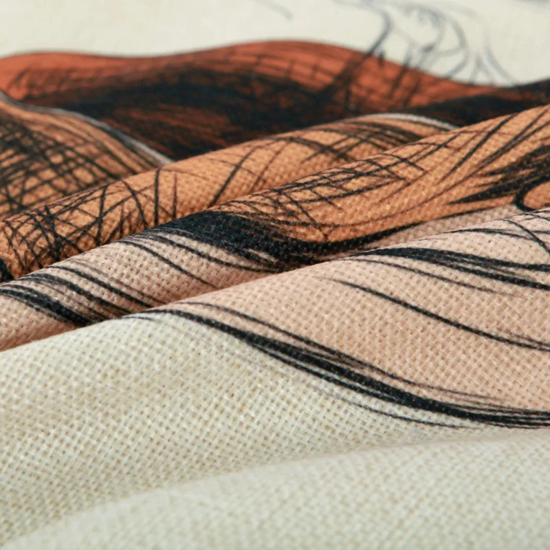 الكتان بسيط جهاز إلكتروني طباعة خمر القهوة مكتب كرسي رمي غطاء وسادة مربع وسادة ل أريكة ديكور المنزل