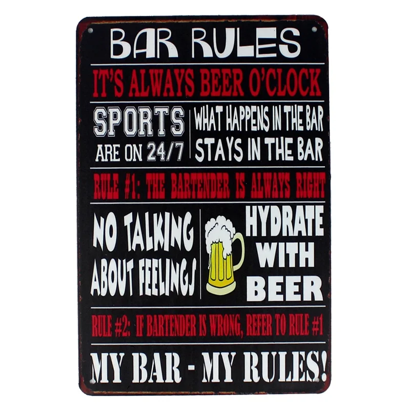 Tiki Bar оловянные кухонные вывески металлическая пластина для гаражной стены паба