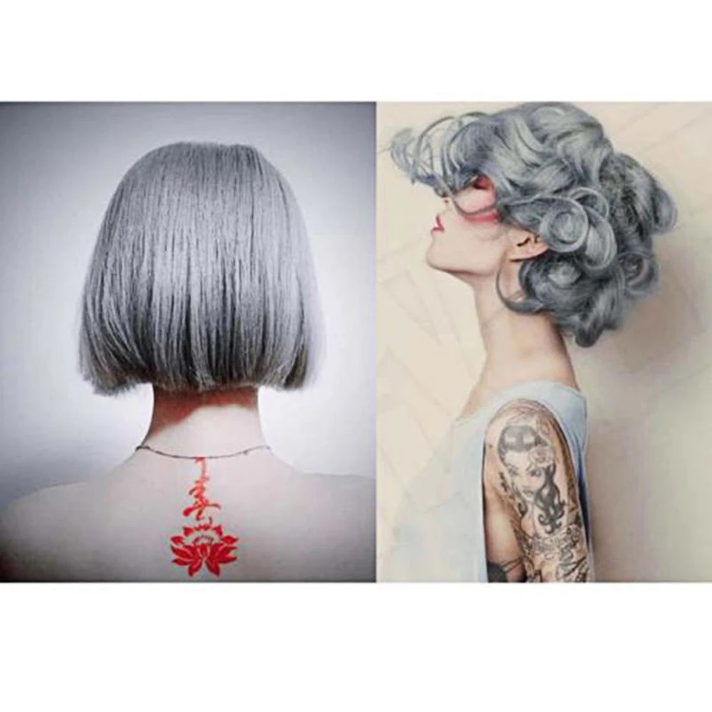 100ml Permanent Punk Salon Hair Dye Light Gray Color Long Lasting Cream Hair Wax Dye Cream Fashion