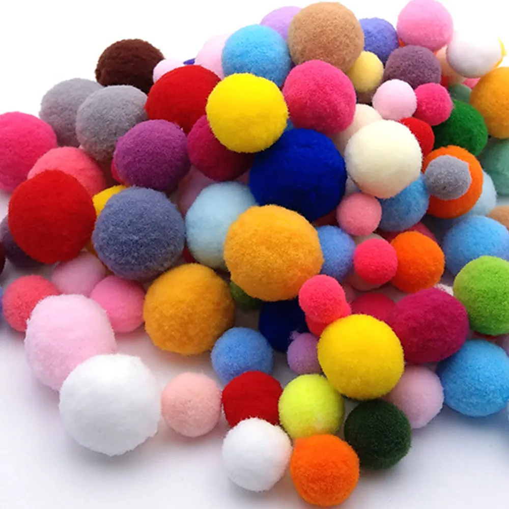 

Color Pompom Fluffy Ball DIY Sewing Supplies Plush Cloth Craft Ball Hair Ball Sewing Garland Craft Home Decoration Mix Size