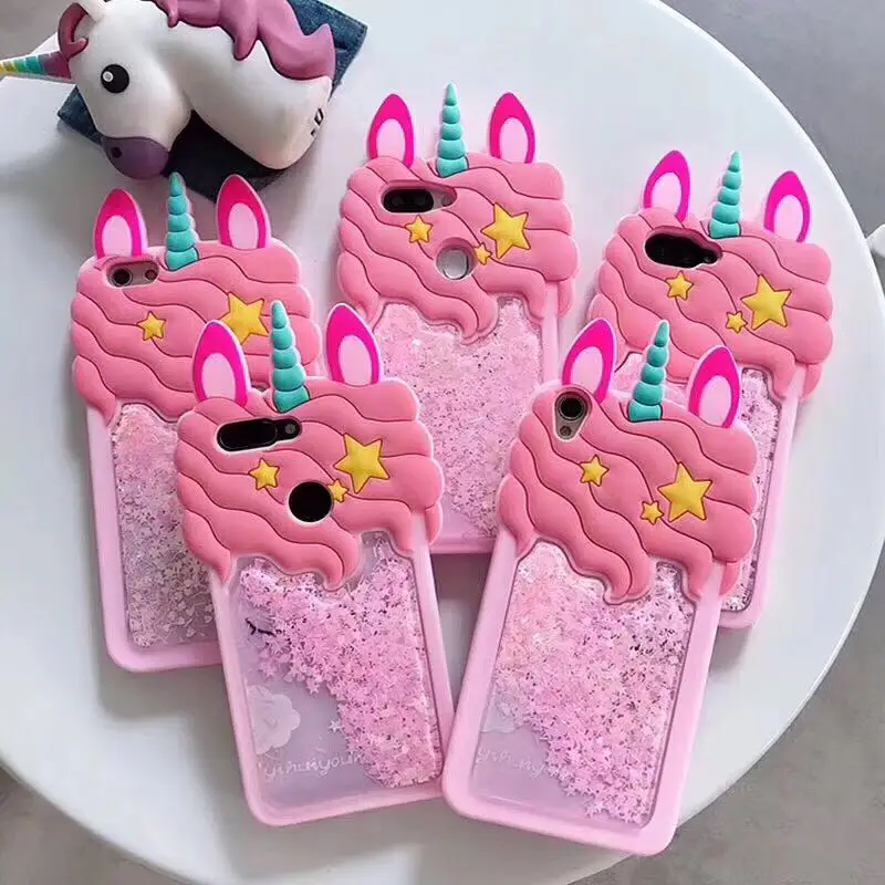 

Zxtrby For Samsung J2 prime S7Edge s8 Plus J510 J710 2016 NOTE8 S9 Plus note9 Quicksand Unicorn Soft Silicone Liquid Phone Case