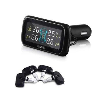 

Hot TPMS U903 Tire Pressure Monitoring 4 PCS Built-In Sensor Tire Pressure Cigarette Lighter Power Supply Universal Alarm