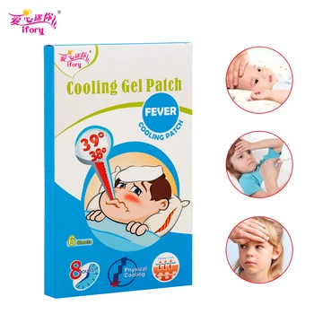 

Drop Ship 6 Pieces/Box ifory Ice Cooling Patch Natural Headache Stress Pain Relief Pad Chinese Cooling Fever Plaster Herbal Gel