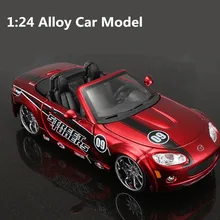 1:24 Advanced alloy Roadste модель, высокая имитация Mazda MX5, металлическое литье, высококачественная коллекционная модель