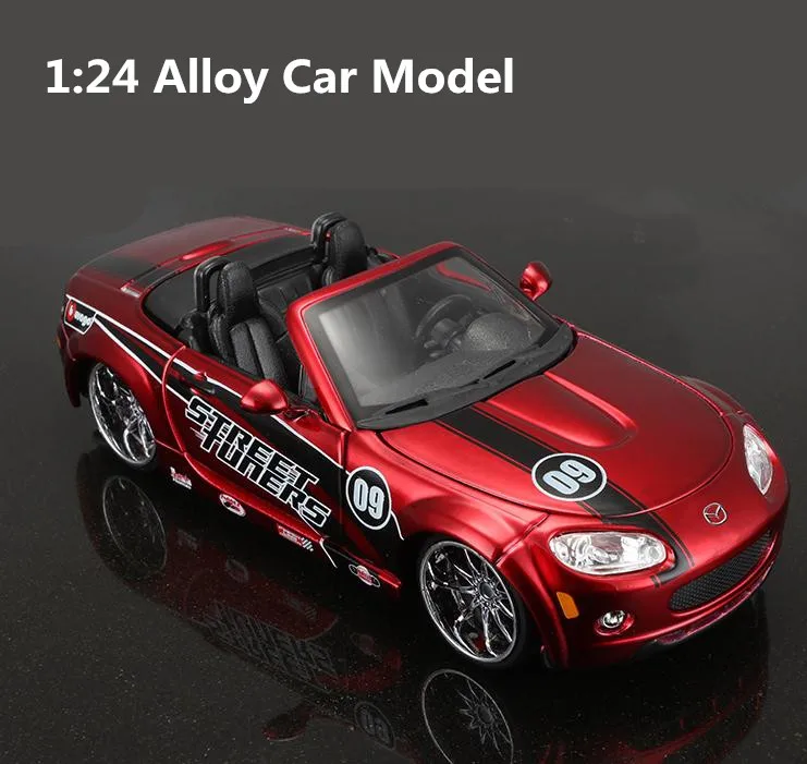 

1:24 Advanced alloy Roadste model, high simulation Mazda MX5, metal casting, high quality collection model,free shipping